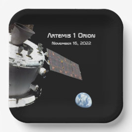 Prato De Papel Artemis Orion Spacecraft Blue Marble