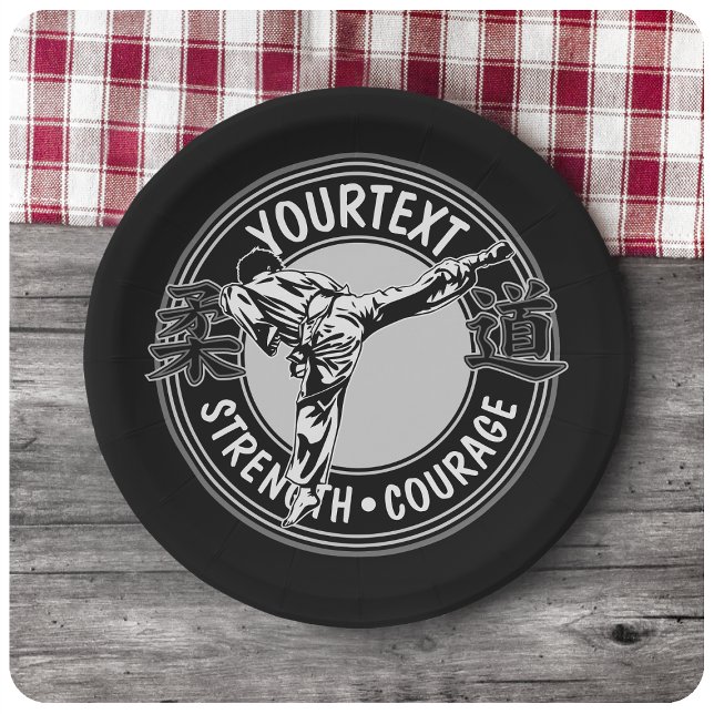 Prato De Papel Artes Marciais Personalizadas JUDO Japão Combate E (Criador carregado)