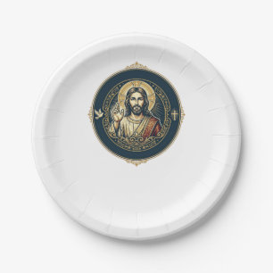 Prato De Papel Artista Digital Jesus Camiseta de Arte para iPad I