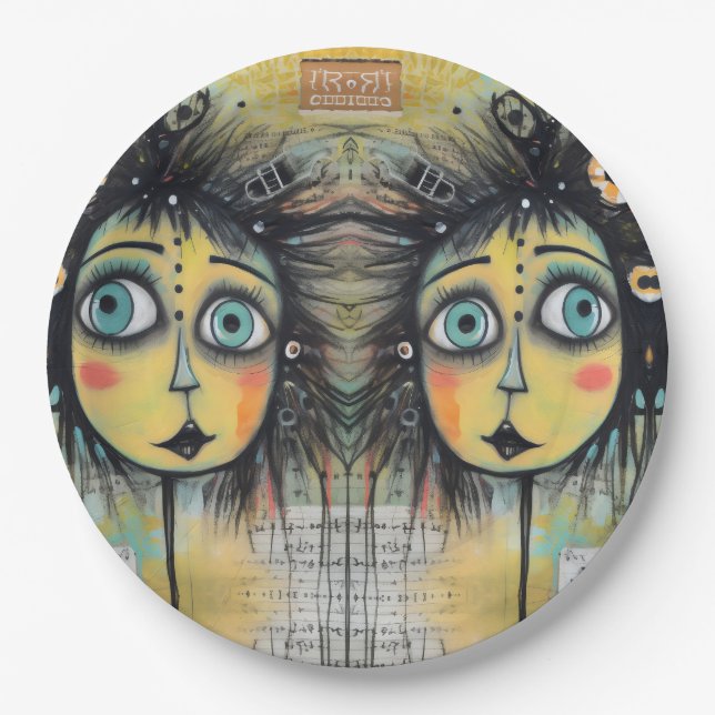 Prato De Papel ArtLady 12 Encantada e aflita (Frente)