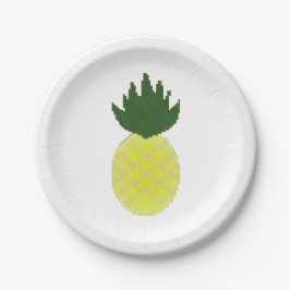 Prato De Papel Artsy Pineapple