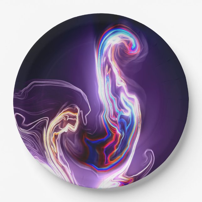 Prato De Papel Artsy Swirls (Frente)