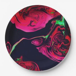 Prato De Papel Artsy Swirls