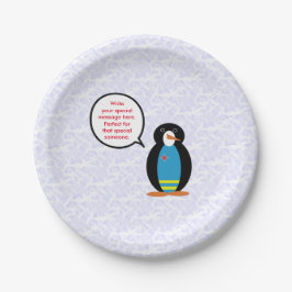 Prato De Papel Aruba Flag Holiday Ms Penguin Talking