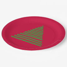 Prato de Papel - Árvore de Feriado