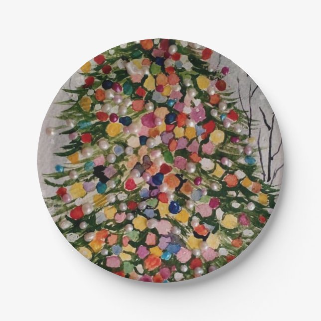 Prato De Papel Árvore de natal (Frente)