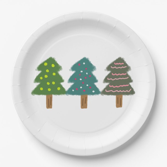 Prato De Papel árvore de natal 39 (Frente)