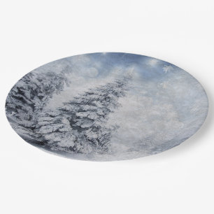 Prato De Papel Árvore de Natal branca