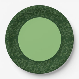 Prato De Papel Árvore de Natal CurlyQue Hunter Green