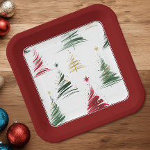 Árvore de Natal Minimalista Burgundy Inteira