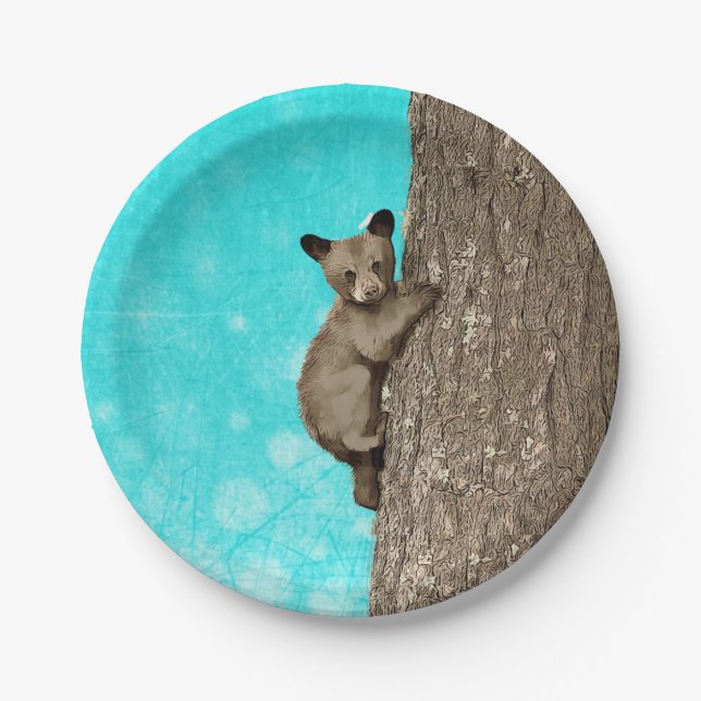 Prato De Papel Árvore de Subida do Urso-Cubo (Frente)