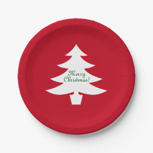 Prato De Papel Árvore do Xmas das placas de papel   do Natal com