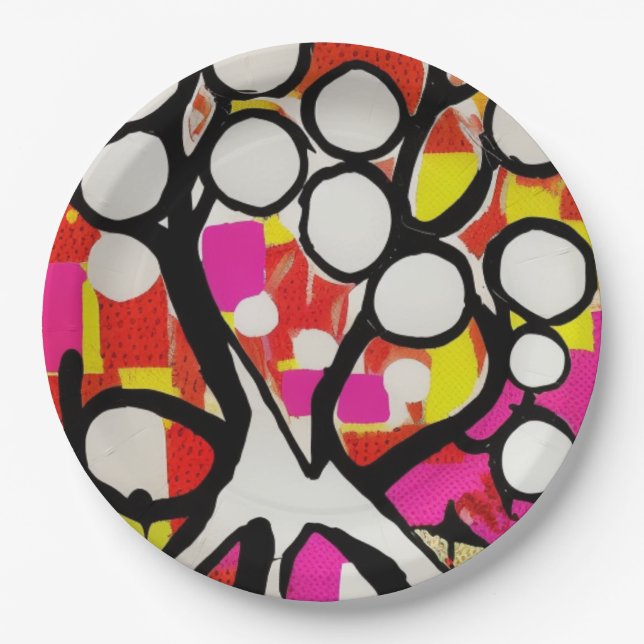 Prato De Papel Árvore Familiar (Frente)