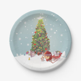 Prato De Papel Árvore Xmas