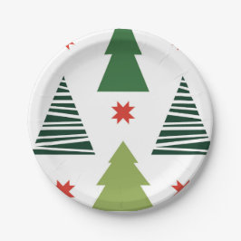 Prato De Papel Árvores de Natal