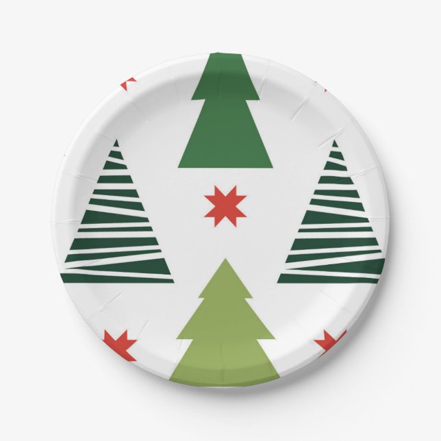 Prato De Papel Árvores de Natal (Frente)
