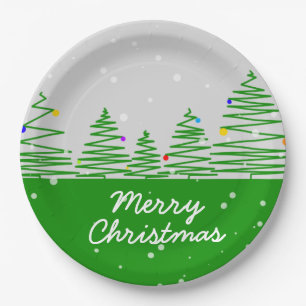 Prato De Papel Árvores de Natal
