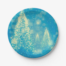 Prato De Papel Árvores de Natal Mágicas