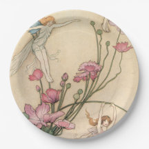 As fadas que saltam em flores