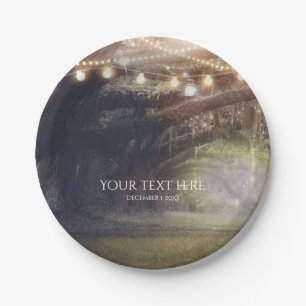 Prato De Papel As madeiras rústicas Enchanted a floresta &