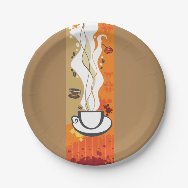 Prato De Papel As placas de papel da taça de café (Frente)