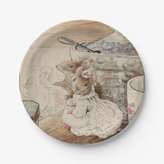 Prato De Papel As placas de papel de ratos (Frente)