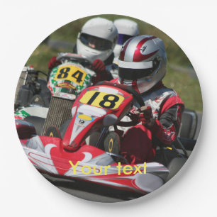 Prato De Papel As placas de papel do partido de Karting vão Karts