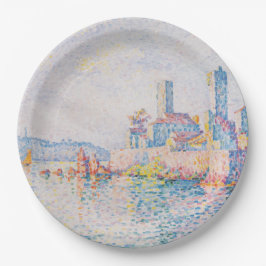 Prato De Papel As torres de Antibes (por Paul Signac)