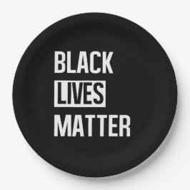 Prato De Papel As Vidas Negras Importam