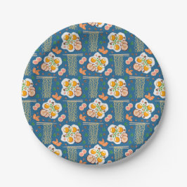 Prato De Papel Asian Food Illustration Paper Plates with Ramen 