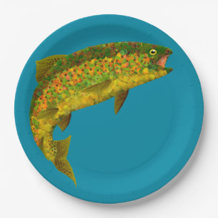 Prato De Papel Aspen Arco-Íris Folha 3