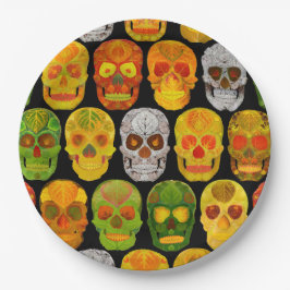 Prato De Papel Aspen Leaf Skulls padrão sem falhas 2018