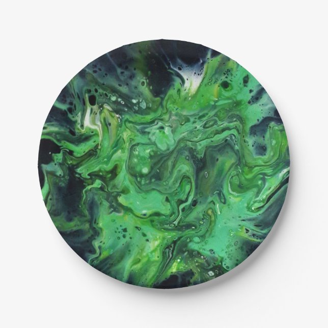 Prato De Papel Assiette en papier. Motif abstrait. Anetka. (Frente)