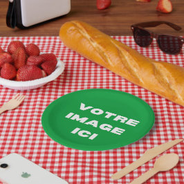 Prato De Papel Assiette jetable - Votre image ici - personnalisée