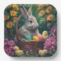 Assiettes en carton Pâques Série 1 -6