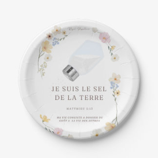 Prato De Papel Assiettes jetables chrétiennes – « Sel de la terre