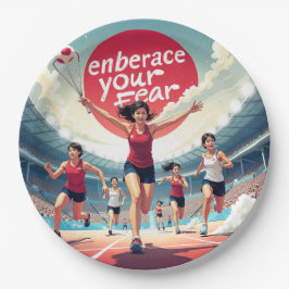 Prato De Papel Assuma Seu Medo - corredor motivacional kawaii