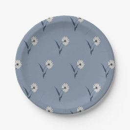 Prato De Papel Aster Botânico Delicado Espalhado | Azul Desbotado