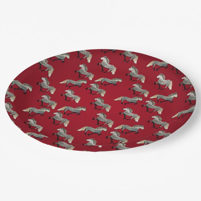 Prato De Papel Astrid em Vermelho (Inclinado)