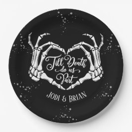 Prato De Papel Até que a morte nos faça parte do casamento de Hal