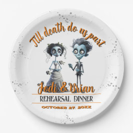 Prato De Papel Até que a morte nos faça parte do casamento de Hal