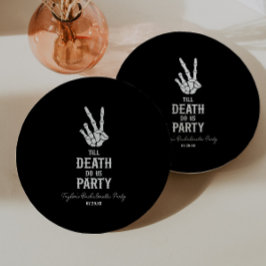 Prato De Papel Até que a Morte nos Separe Festa de Esqueleto Solt