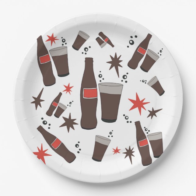 Prato De Papel Atualize este verão com uma bebida. (Frente)