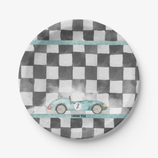 Prato De Papel Aumentando dois segundos aniversários rápidos (Frente)