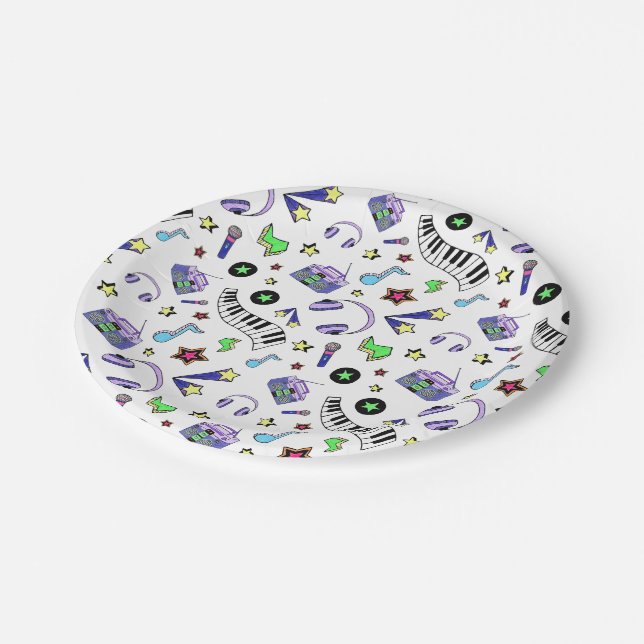 Prato De Papel Aumente a música (Inclinado)