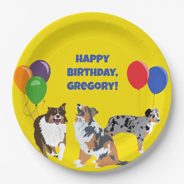 Prato De Papel Aussies - Prateleiras Australianas e Balões do Par (Frente)