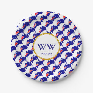 Prato De Papel AUSTRÁLIA FLAG Celebração de Herança de Aniversári