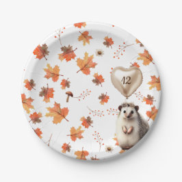 Prato De Papel Autumn Birthday Bash - Hedgehog & Nature Themed