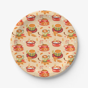 Prato De Papel Autumn Cozy Pumpkin Spice Placas