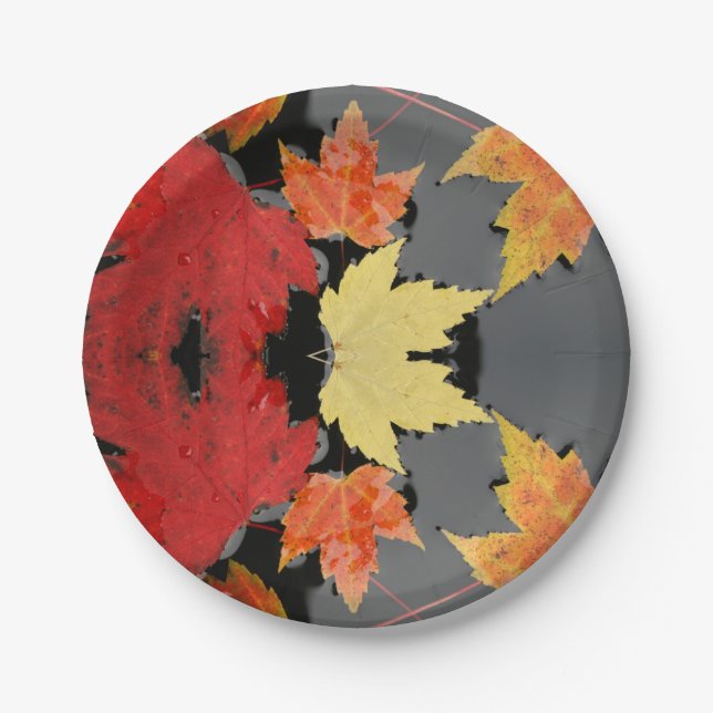 Prato De Papel Autumn Deixa Placa de Papel (Frente)
